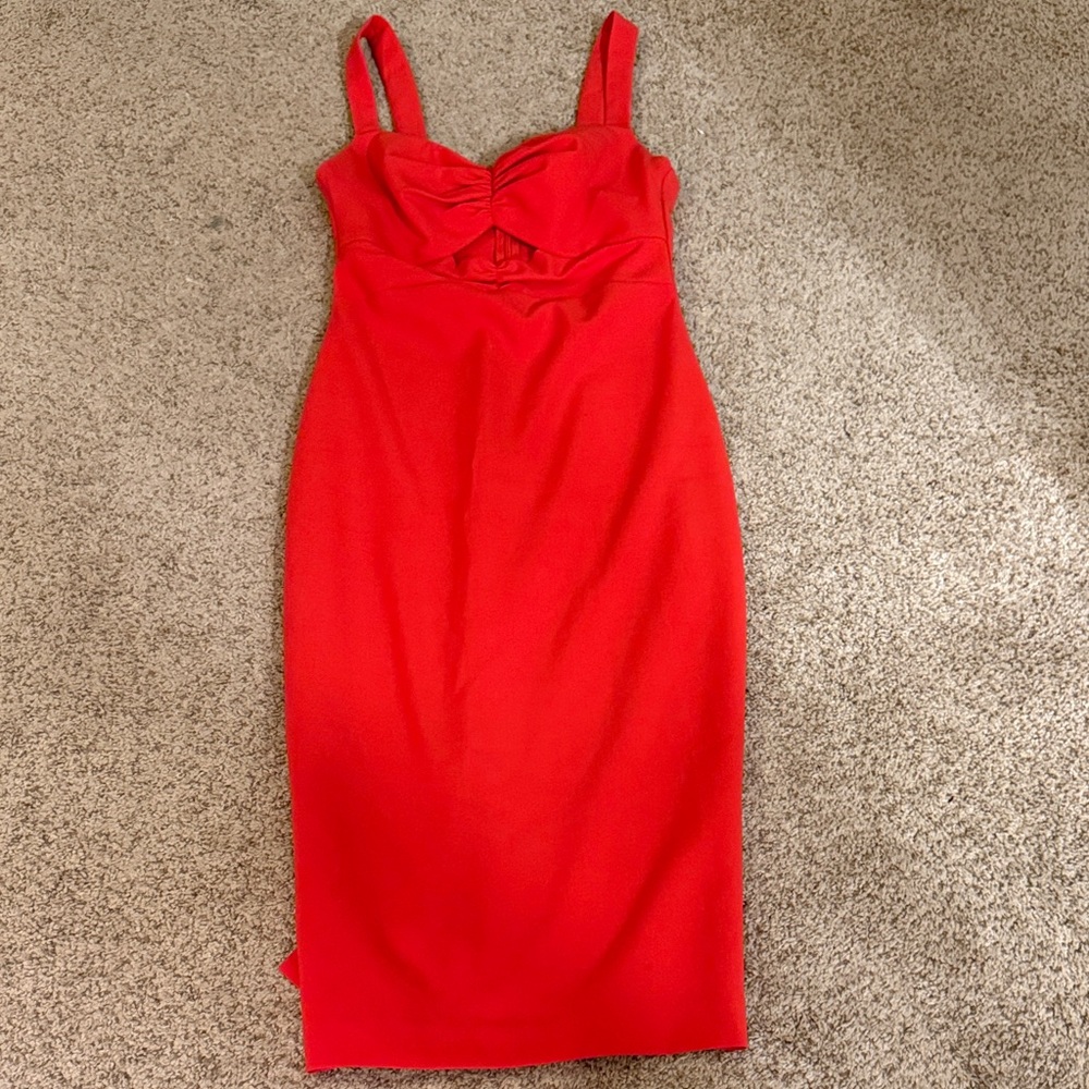 Red cocktail dress
